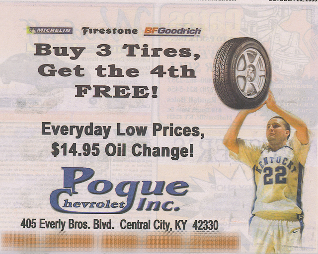 Patrick Sparks in Pogue Chevrolet Ad